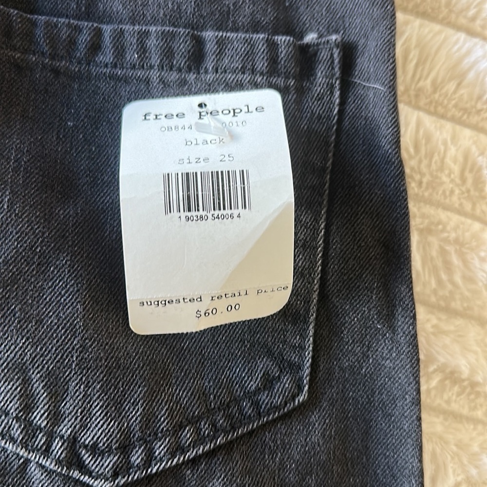 Size 25 free people jeans zip up skirt - Picture 3 of 5